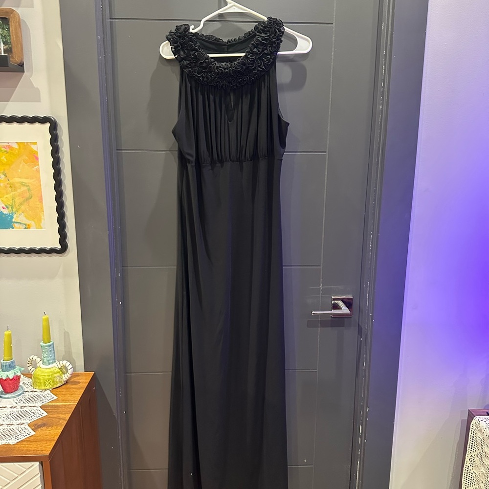 Wendye Chaitin Black Ruffled Dress